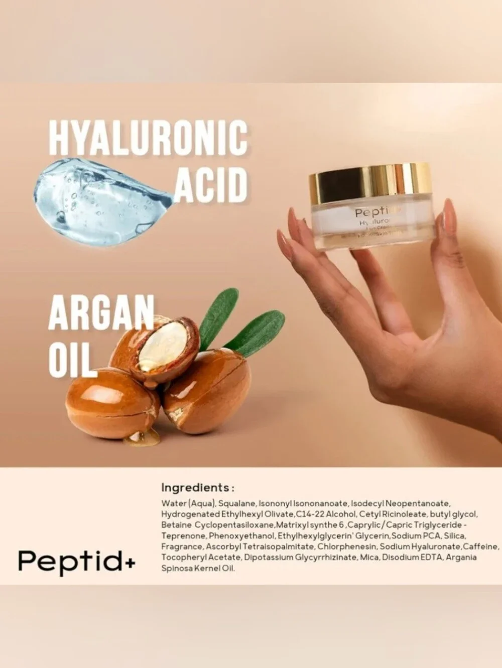 PEPTIDE + Hyaluronic Eye Cream - NIB